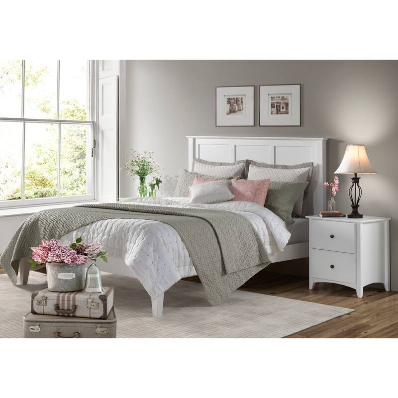 Mountain Lodge Platform Bed - Pine Wood Bed Frame, Shaker Style, Full Size, Strong Support System, Bedroom Furniture