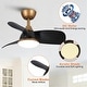 preview thumbnail 9 of 33, 28" Black Modern Dimmable LED Ceiling Fan with Light and Remote