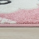 preview thumbnail 5 of 4, Cute Kids Rug with happy Llama for Nursery in Pink White and Grey