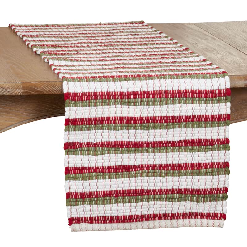 Holiday Table Runner With Chindi Design