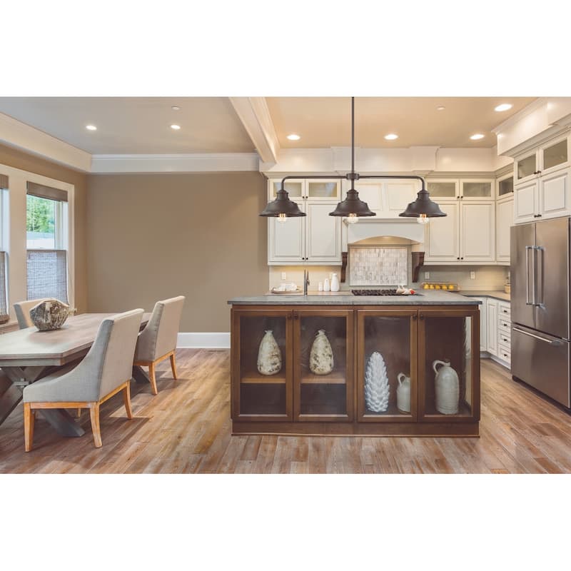 Trade Winds Davenport 3-Light Linear Chandelier in Oil Rubbed Bronze