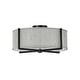 preview thumbnail 1 of 3, Hinkley Lighting Axis 20" Wide Galerie Semi-Flush Ceiling Fixture with Black