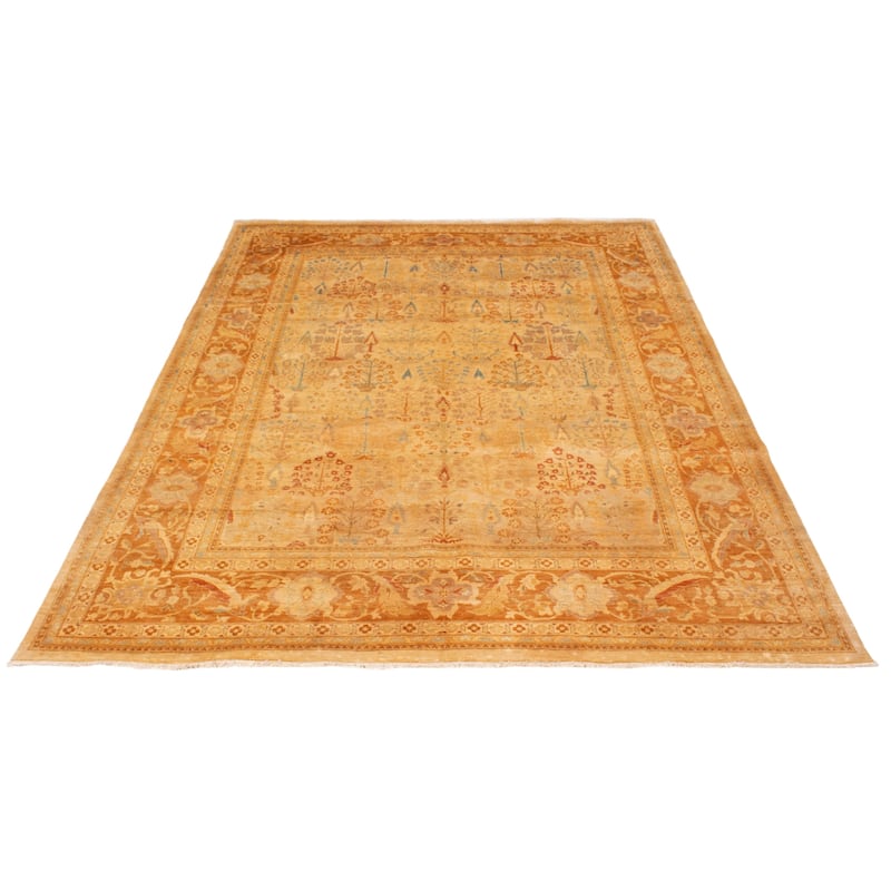 ECARPETGALLERY Hand-knotted Peshawar Oushak Beige Wool Rug - 8'10 x 11'8
