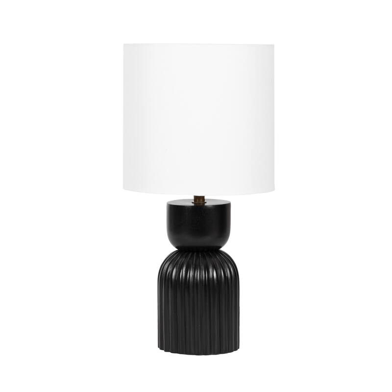 Kate and Laurel Marley Table Lamp - 8x8x17 - Black