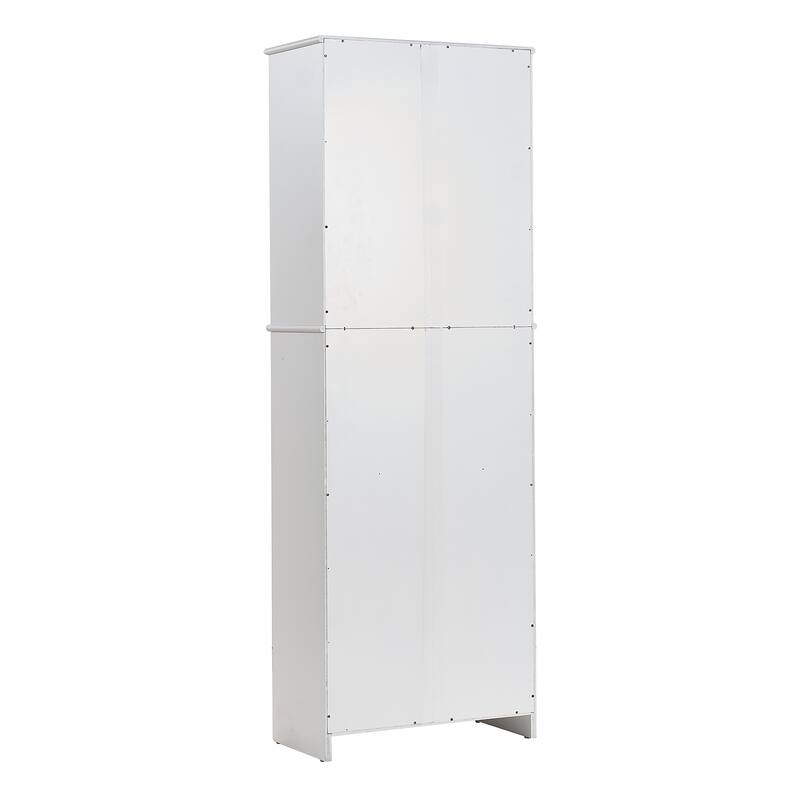 Kitchen Pantry Cabinet with Drawer, Doors & Shelves, Large Capacity Pantry Storage Cabinet, Freestanding Kitchen Cupboards