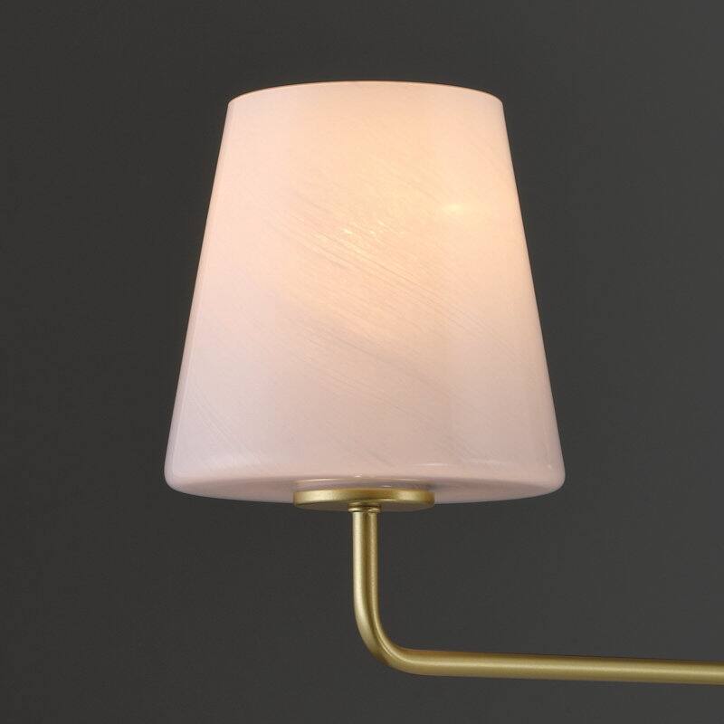 Acroma - 2 Light Gold Steel & Glass Dimmable Modern Linear Chandelier