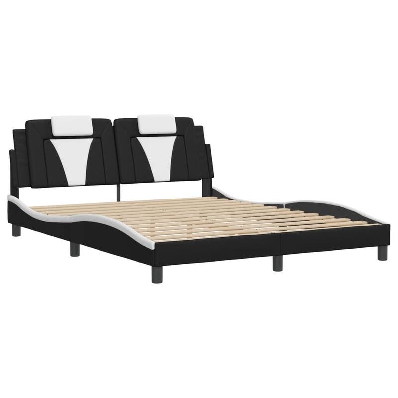 vidaXL Bed Frame Black and White