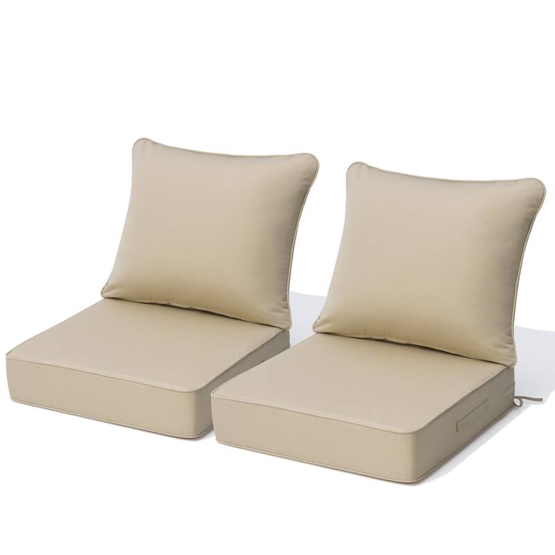 Outdoor Patio Deep Seat Sunbrella Fabric Cushion Set Chair Cushion