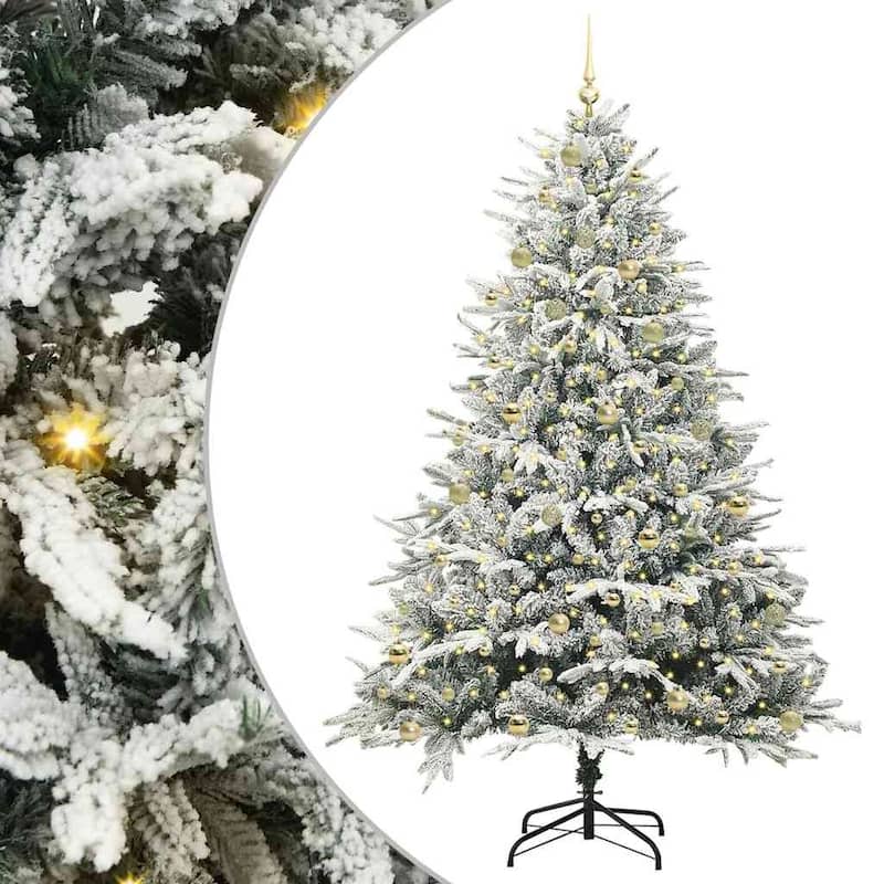 vidaXL ArtificialChristmasTree Green 50.5 x 50.5 x 180 cm PVC - 70.9