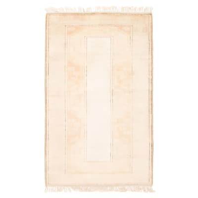 ECARPETGALLERY Hand-knotted Color Transition Ivory Wool Rug - 3'10 x 6'2