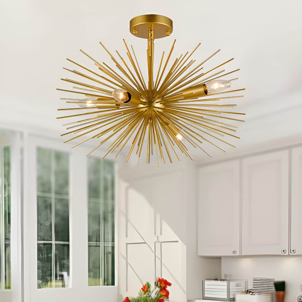 20 Inches Wide Astra Sputnik Semi Flush Mount Lamp