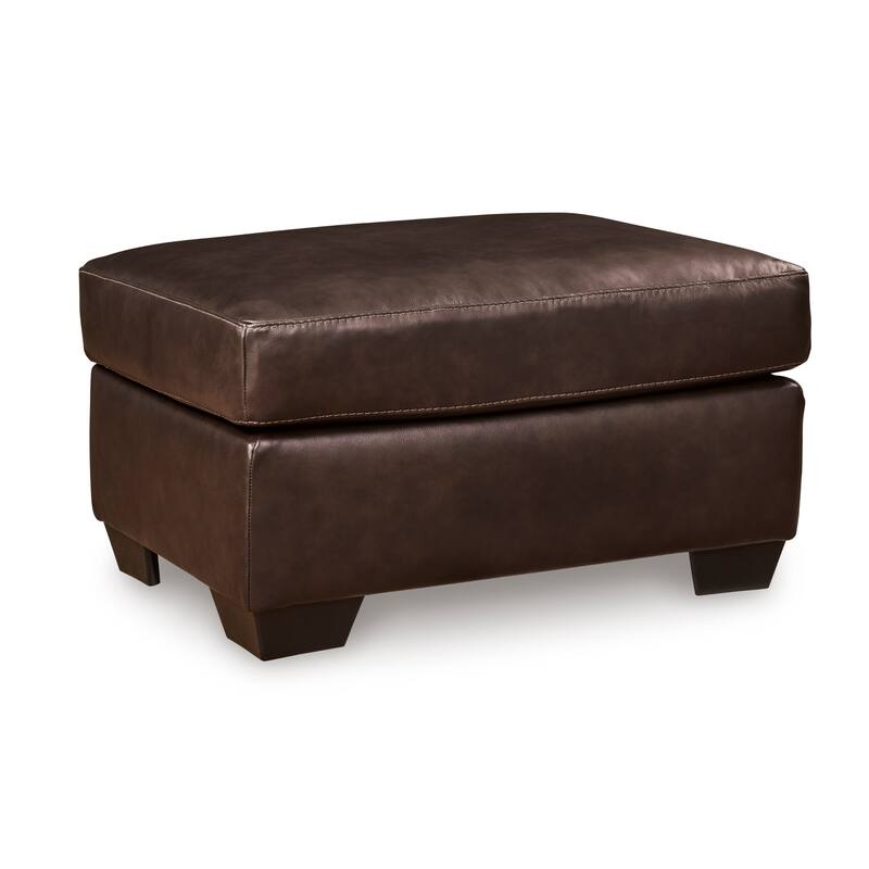 Roundhill Furniture Holmes Leather 2-Piece Living Room Set, Lounge Chair and Ottoman