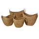 preview thumbnail 17 of 69, Handmade Dried Plant Wicker Contemporary Storage Basket