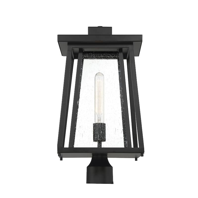 Denver 1-Light Outdoor Post Lantern in Matte Black