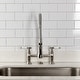 preview thumbnail 19 of 29, Kingston Brass Essex Double-Handle Wall-Mount Pre-Rinse Bridge Kitchen Faucet