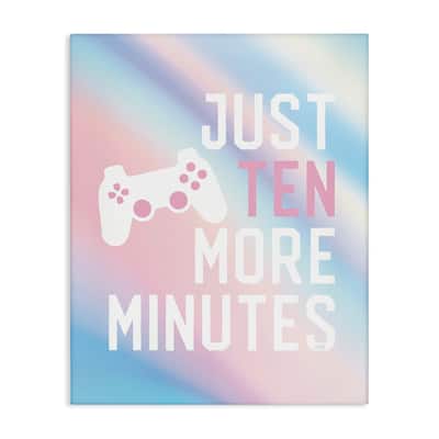 Stupell Pastel Ten More Minutes Gamer Canvas Wall Art Design By Lux + Me Designs