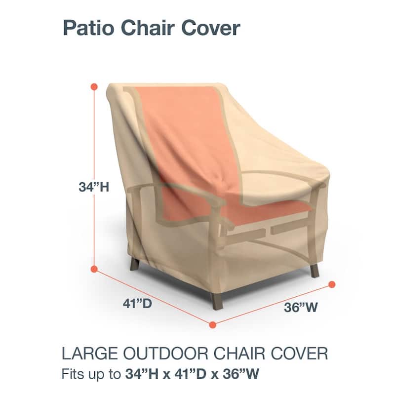 Budge Water-Resistant Outdoor Patio Chair Cover, All-Seasons, Nutmeg, Multiple Sizes