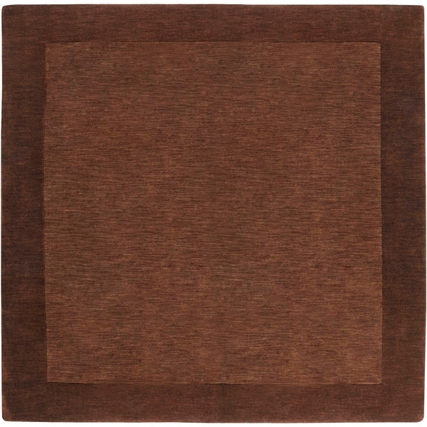 slide 2 of 107, Hand Loomed Odessa Solid Bordered Tone-On-Tone Wool Area Rug