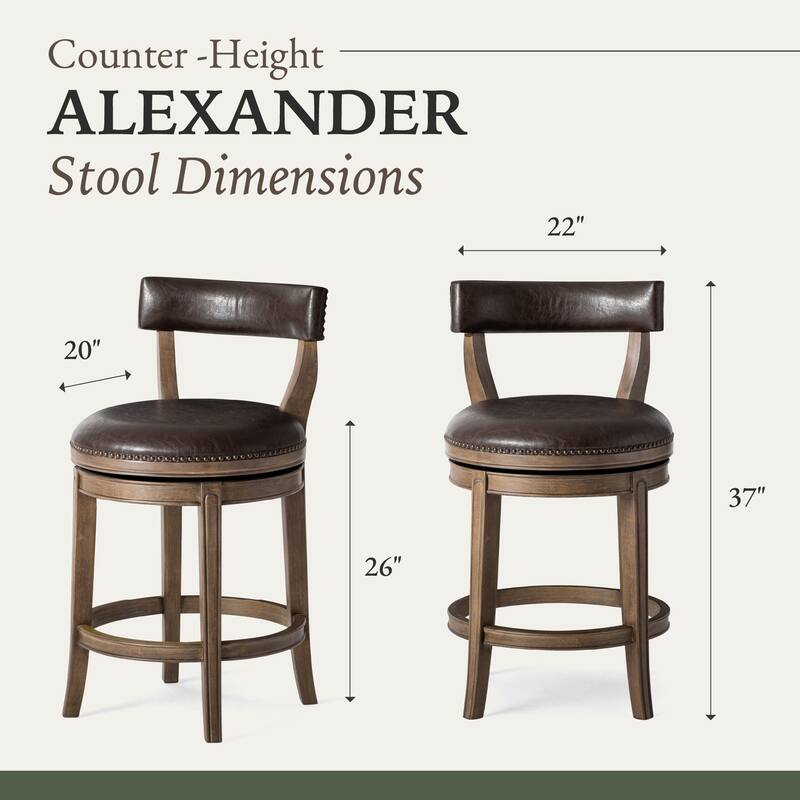 Maven Lane Alexander Swivel Kitchen Stool