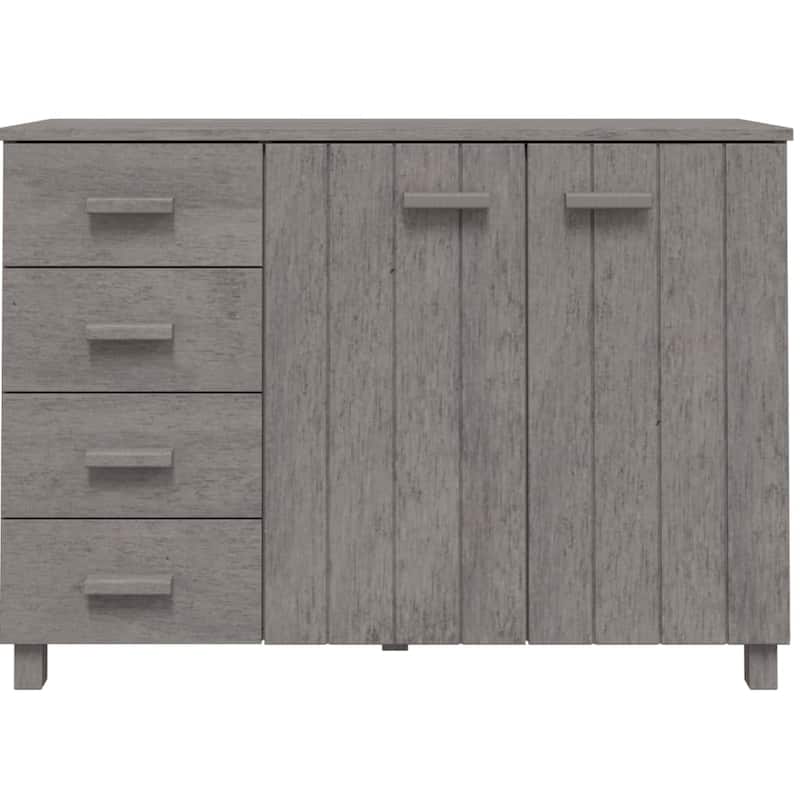 vidaXL Sideboard Buffet Console Cabinet for Kitchen HAMAR Solid Wood Pine - 44.5" x 15.7" x 31.5"