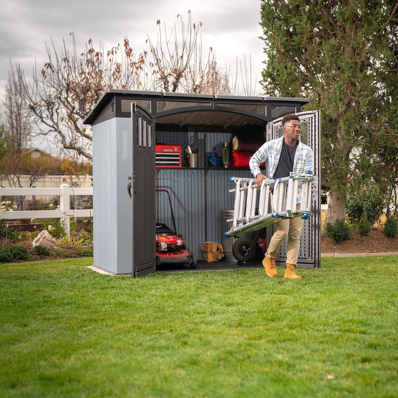 Lifetime 8 Ft. x 5 Ft. Compact Modern Shed (60461)