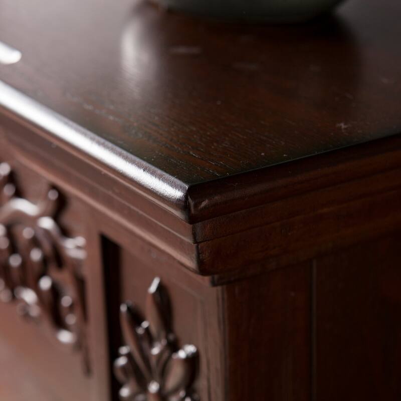 44 in. Freestanding Wooden Smart Electric Fireplace TV Stand in Mahogany designed for easy room placement,