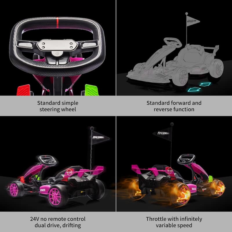 24V Electric Drift Kart for Kids