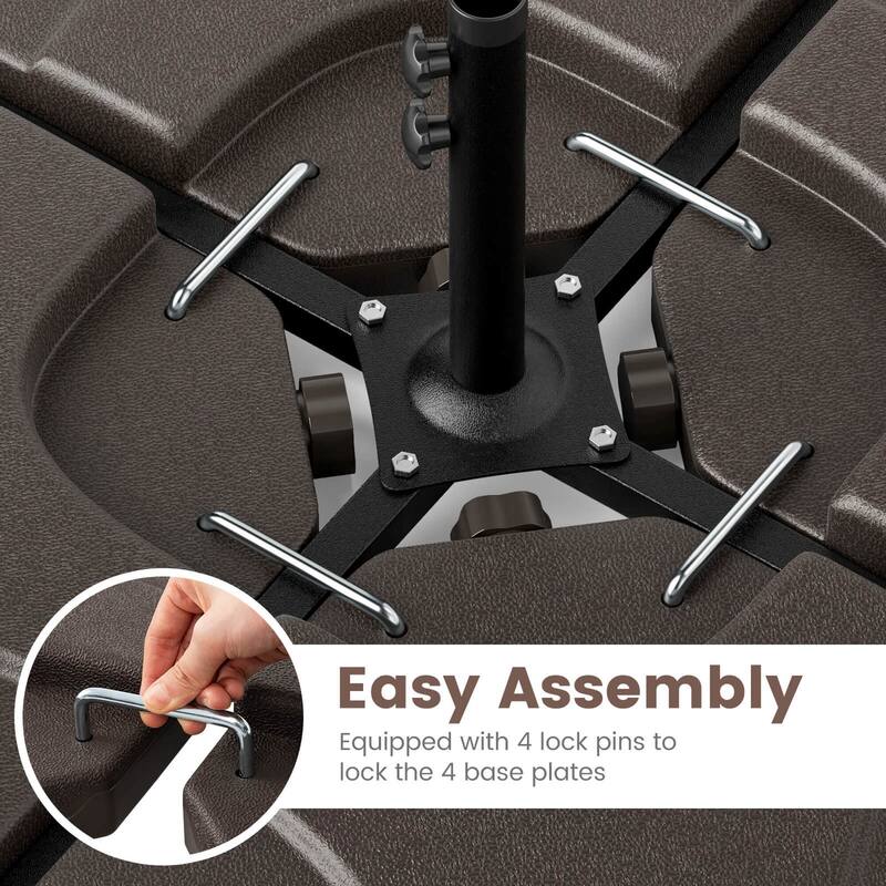 Costway 20" Patio Offset Umbrella Base Stand Water Filled Base Weights - See Details
