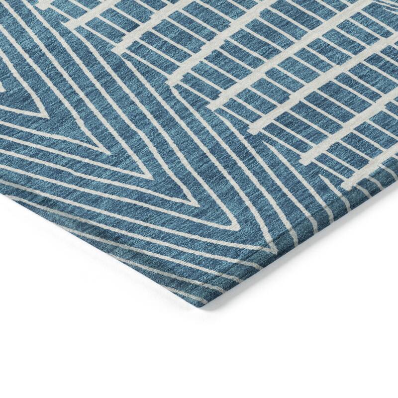 HomeRoots Geometric Transitional Rectangle Outdoor Rug