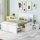 preview thumbnail 2 of 11, Twin Size Storage Platform Bed Frame with Wheels & Drawer