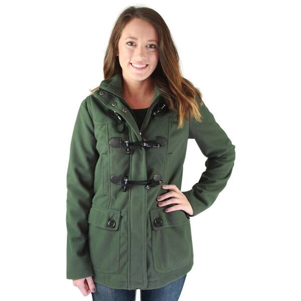 Shop Urban Republic Juniors Hooded Toggle Faux Wool Coat Winter