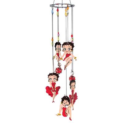 Betty Boop Metal and Colorful Beads Wind Chime - 4.880 x 4.130 x 2.500