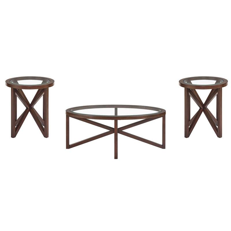 Modern Round Glass Coffee Table with Solid Wood Base - Tempered Glass Top for Living Room, Terrace, Study