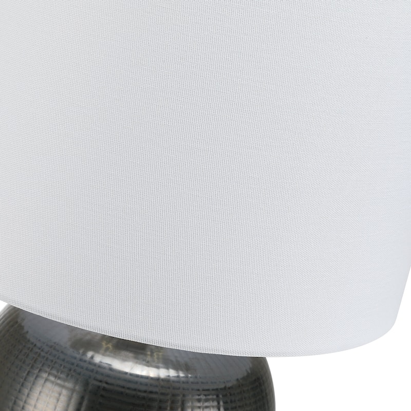 Basset 3-Way Ceramic Table Lamp with Drum Shade - 23 in. H