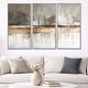 preview thumbnail 8 of 17, Designart Brown and Grey Horizon Abstract - Landscape Framed Wall Art Set of 3 60 in. W x 40 in. H - Silver