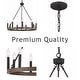 preview thumbnail 19 of 25, Acroma 9 - Light Modern Farmhouse Wagon Wheel Chandelier-UL - N/A