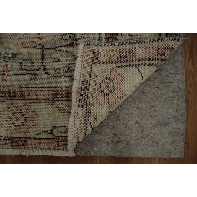 Hand Knotted Oriental 100% Wool Carpet Transitional Floral Green Anatolian Area Rug - 8' 8'' X 5' 6''