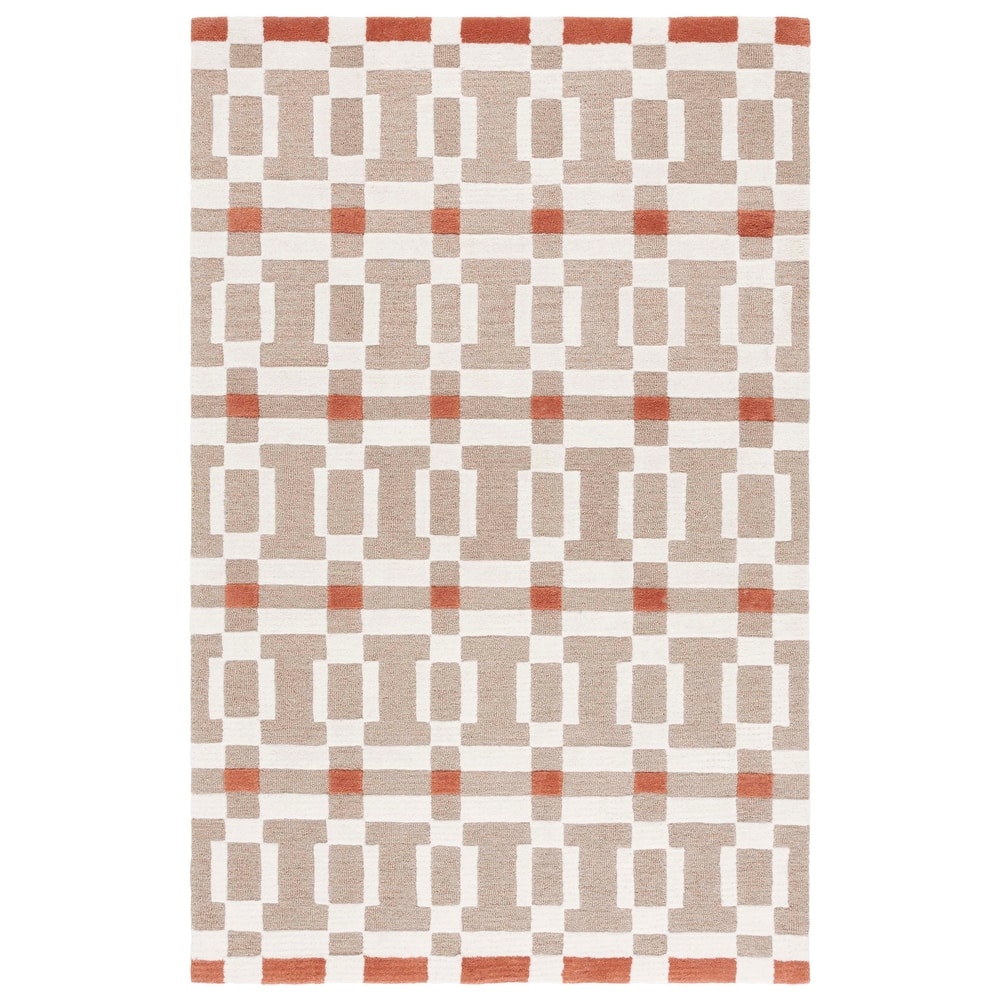 SAFAVIEH Handmade Genre Dietke Mid-Century Modern Wool Rug