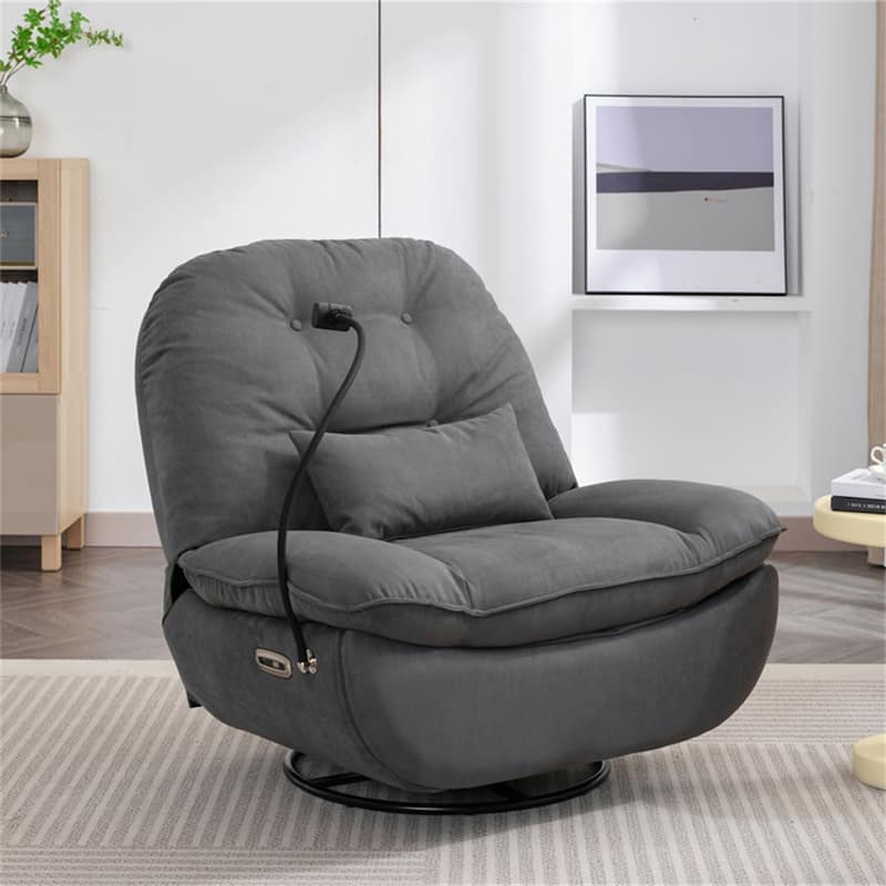 Power Recliner Swivel Glider USB Charger with Bluetooth Music Player