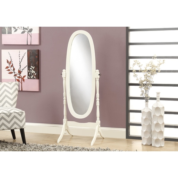 Monarch 3102 Antique White Oval Wood Frame 59nch Mirror. Opens flyout.