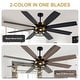 preview thumbnail 33 of 38, Cusp Barn 52/60/72 Inch Farmhouse Caged Ceiling Fan with Lights and Remote, Industiral 6 Speeds Chandelier Ceiling Fan