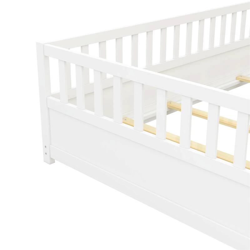 Full Size Floor Bed with Super High Security Barrier
