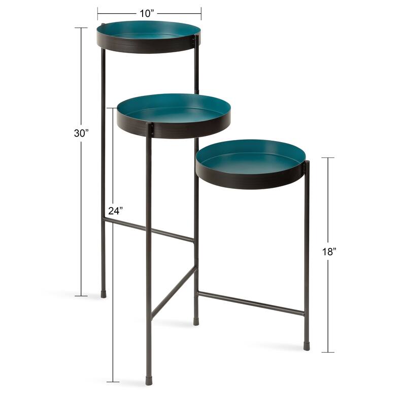 Kate and Laurel Finn Metal 3-tier Modern Plant Stand - 16x21x30