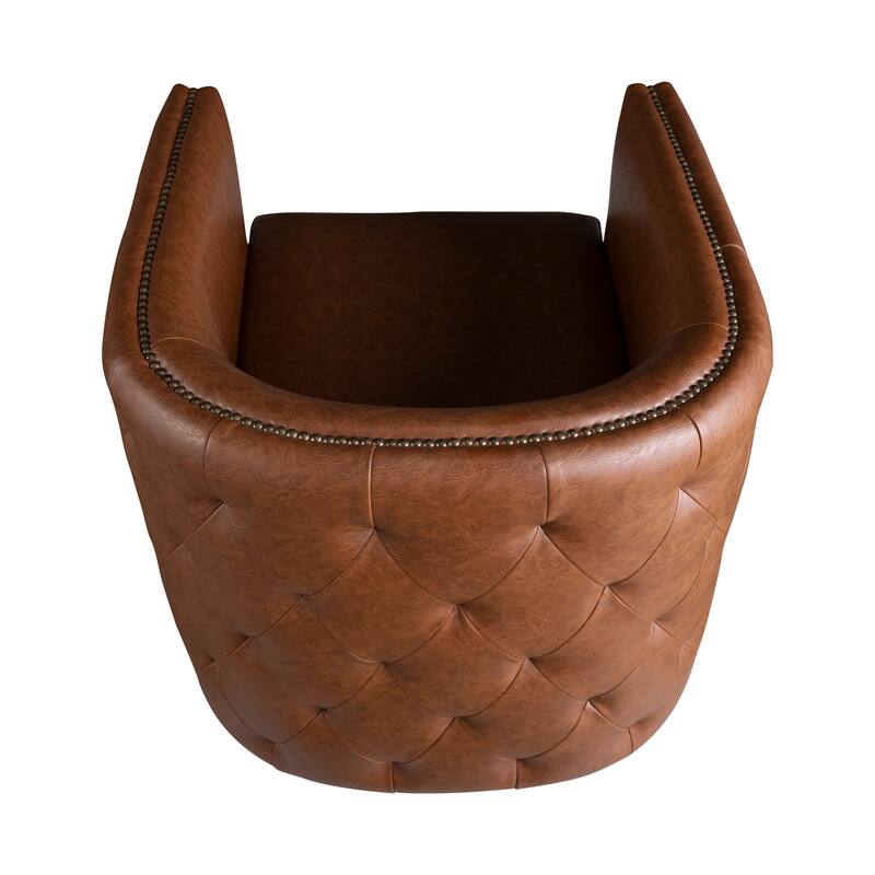 Madison Park Wilmette 360-degree Tufted Barrel Swivel Chair