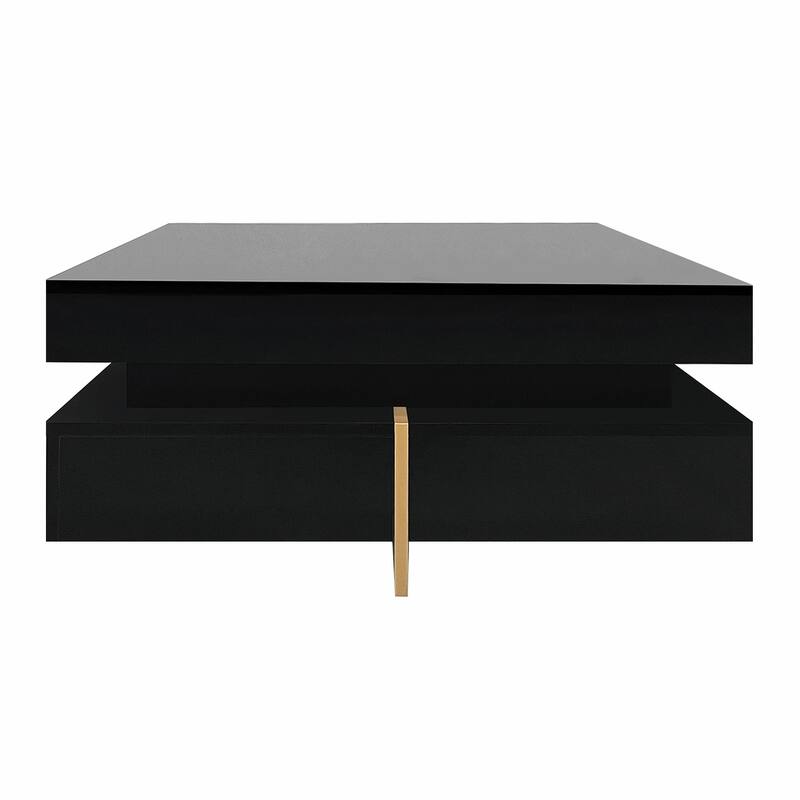 Stylish High Gloss Coffee Table with 4 Drawers