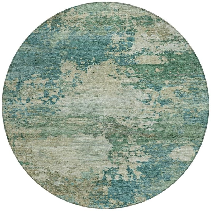 HomeRoots Abstract Transitional Rectangle Outdoor Rug