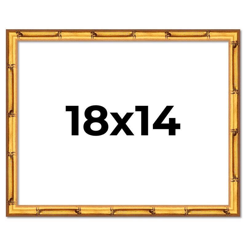 18x14 Frame Gold Bamboo Picture Frame - Complete Modern Photo Frame