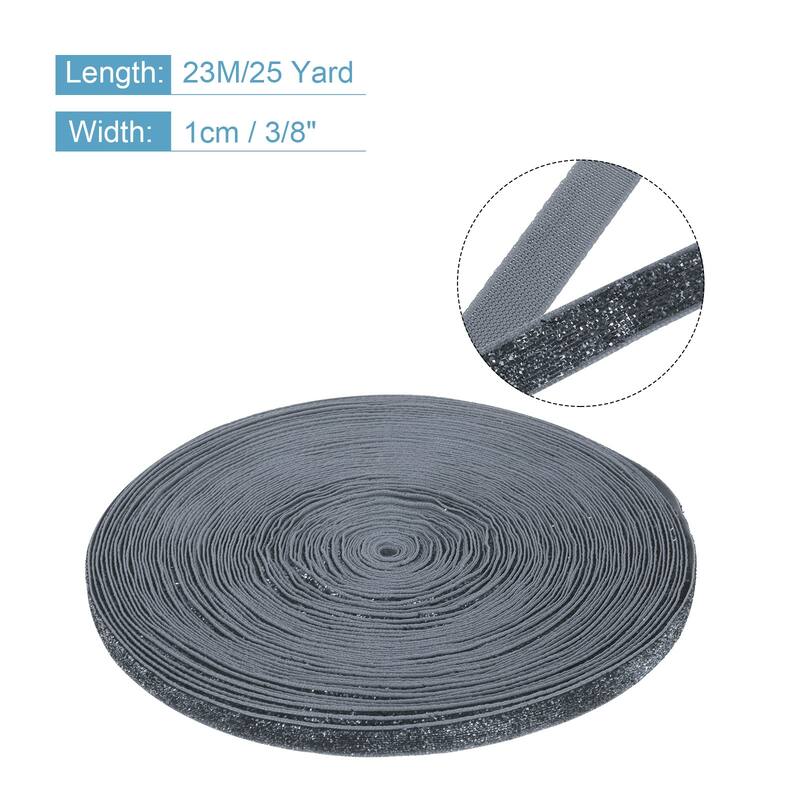 Metallic Glitter Velvet Ribbon 3/8 "x 25 Yard for Gift Wrapping - Grey
