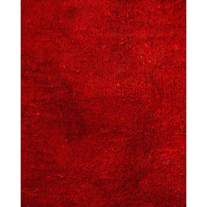 Overton Hand Knotted Wool Vintage Inspired Modern Contemporary Overdyed Red Area Rug - 12' 0" x 18' 9"