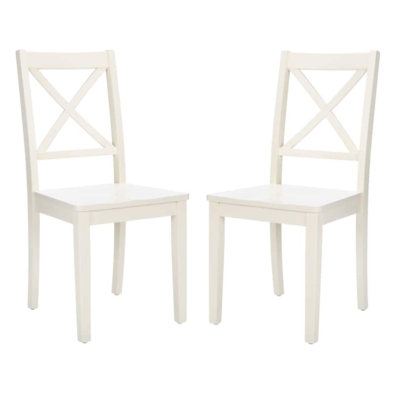 SAFAVIEH Lulla Farmhouse x-Back Dining Chair (Set of 2) - 18.4" W x 19.9" L x 37" H - 18Wx20Dx37H